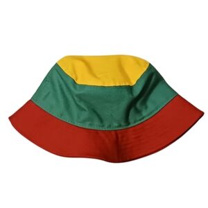 Vintage 90's Rasta Colorblock Bucket Hat